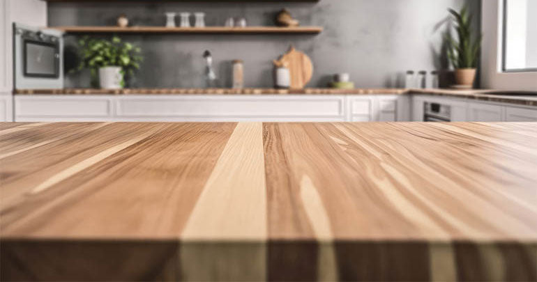 Photo of natural finished butcher block