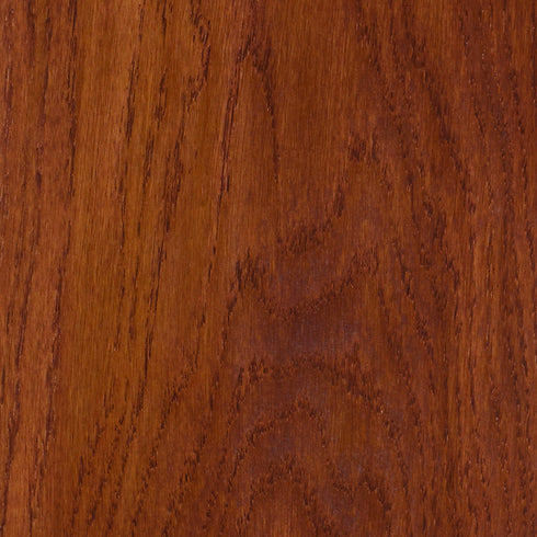 Rubio Monocoat 2C Oil Plus Cherry Coral applied to white oak color swatch.