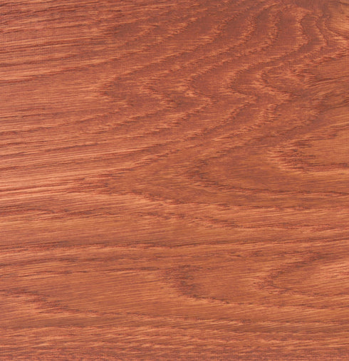 Rubio Monocoat 2C Oil Plus Cherry applied to white oak color swatch.