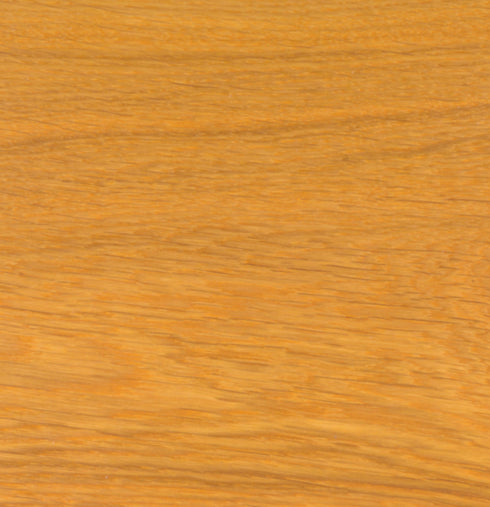 Rubio Monocoat 2C Oil Plus Citrine applied to white oak color swatch.