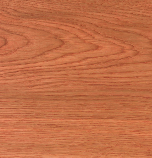 Rubio Monocoat 2C Oil Plus Padouck applied to white oak color swatch.