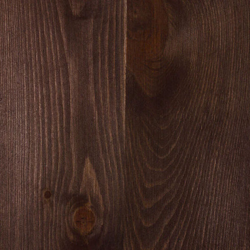Rubio Monocoat Durogrit Charred Black applied to pine wood.