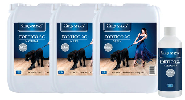 Ciranova Fortico 2C in Natural, Matte and Satin finish with 500 ml bottle of hardener