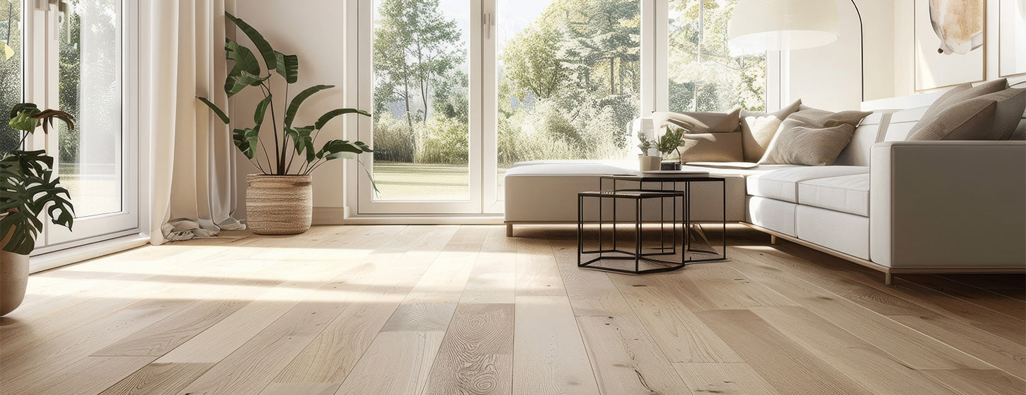 Rubio Monocoat hardwax oil applied to a white oak wood floor